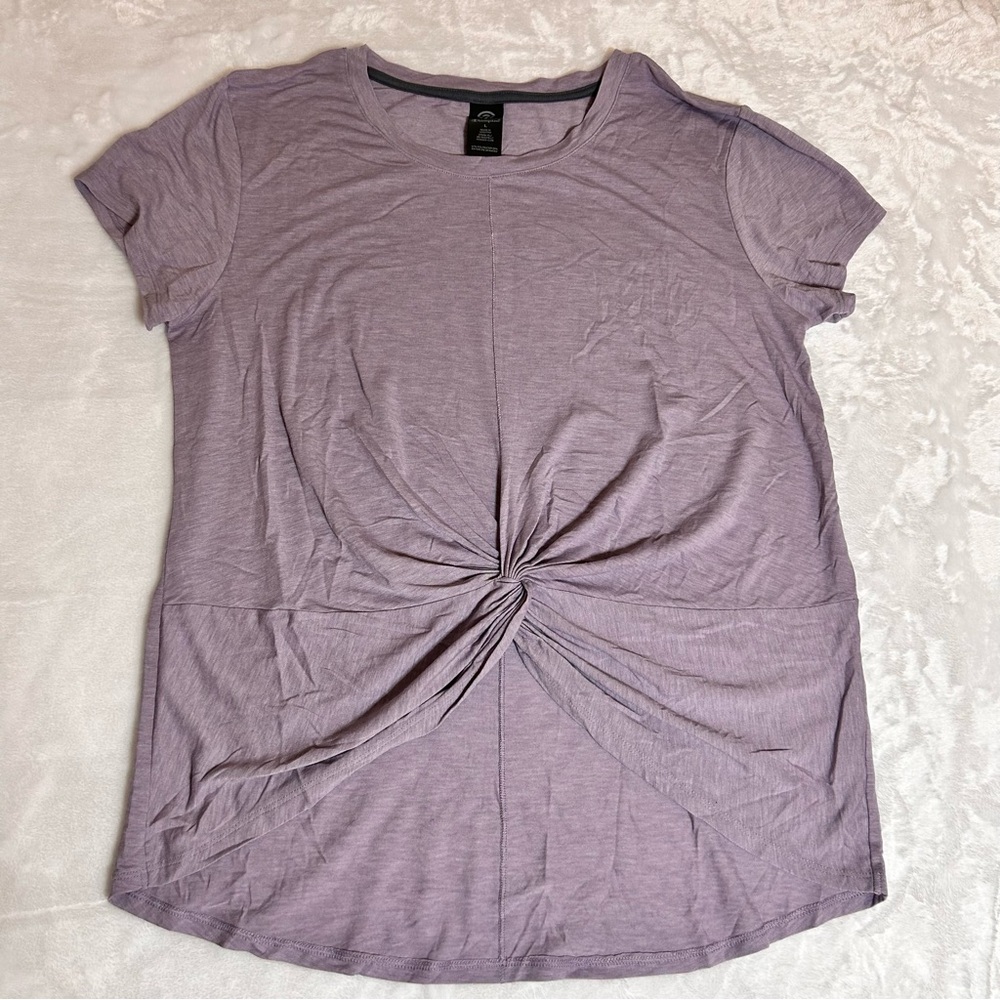 Champion Light Purple Twist Front Athletic Short Sleeve T-Shirt L